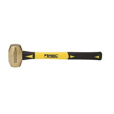 Abc Hammers Brass Hammer With 14-Inch Fiberglass Handle, 4-Pound ABC4BF